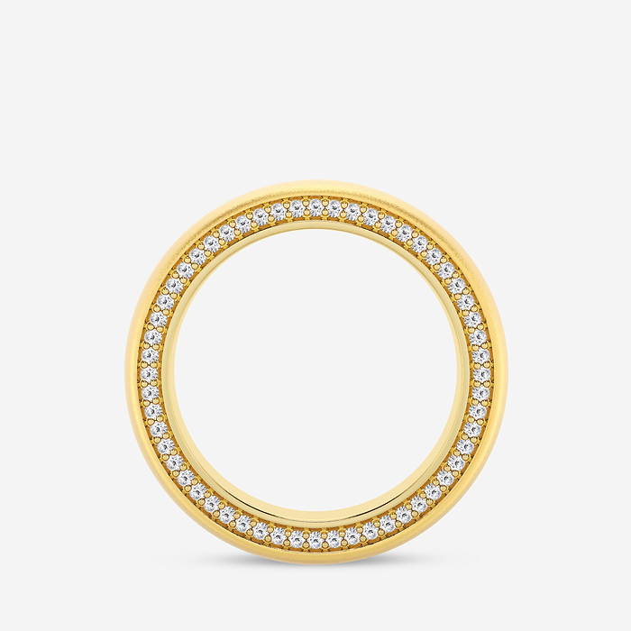 Domed Sandblast Band - 2/3 ctw Round Lab Grown Diamond 7mm Domed Sandblast Finish Eternity Band